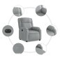 vidaXL Sillón reclinable eléctrico tela gris claro vidaXL Sillón reclinable eléctrico tela gris claro
