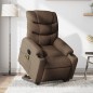 vidaXL Sillón de masaje eléctrico reclinable elevable tela marrón vidaXL Sillón de masaje eléctrico reclinable elevable tela marrón