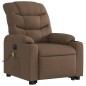vidaXL Sillón de masaje eléctrico reclinable elevable tela marrón vidaXL Sillón de masaje eléctrico reclinable elevable tela marrón