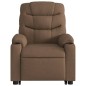 vidaXL Sillón de masaje eléctrico reclinable elevable tela marrón vidaXL Sillón de masaje eléctrico reclinable elevable tela marrón