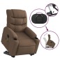 vidaXL Sillón de masaje eléctrico reclinable elevable tela marrón vidaXL Sillón de masaje eléctrico reclinable elevable tela marrón