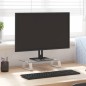 vidaXL Soporte de monitor vidrio templado y metal blanco 40x20x8 cm vidaXL Soporte de monitor vidrio templado y metal blanco 40x20x8 cm