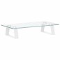 vidaXL Soporte de monitor vidrio templado y metal blanco 40x20x8 cm vidaXL Soporte de monitor vidrio templado y metal blanco 40x20x8 cm