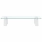 vidaXL Soporte de monitor vidrio templado y metal blanco 40x20x8 cm vidaXL Soporte de monitor vidrio templado y metal blanco 40x20x8 cm