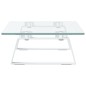 vidaXL Soporte de monitor vidrio templado y metal blanco 40x20x8 cm vidaXL Soporte de monitor vidrio templado y metal blanco 40x20x8 cm