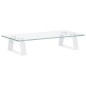vidaXL Soporte de monitor vidrio templado y metal blanco 40x20x8 cm vidaXL Soporte de monitor vidrio templado y metal blanco 40x20x8 cm