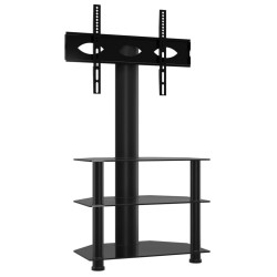 vidaXL Mueble de TV de esquina 3 niveles para 32-70 pulgadas negro