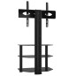vidaXL Mueble de TV de esquina 3 niveles para 32-70 pulgadas negro
