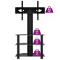 vidaXL Mueble de TV de esquina 3 niveles para 32-70 pulgadas negro