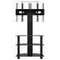 vidaXL Mueble de TV de esquina 3 niveles para 32-70 pulgadas negro