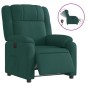 vidaXL Sillón reclinable eléctrico tela verde oscuro vidaXL Sillón reclinable eléctrico tela verde oscuro