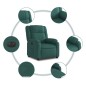 vidaXL Sillón reclinable eléctrico tela verde oscuro vidaXL Sillón reclinable eléctrico tela verde oscuro