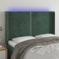 vidaXL Cabecero con LED de terciopelo verde oscuro 147x16x118/128 cm vidaXL Cabecero con LED de terciopelo verde oscuro 147x16x118/128 cm