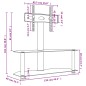 vidaXL Mueble TV esquina 2 niveles para 32-70 pulgadas negro plateado