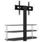 vidaXL Mueble TV esquina 3 niveles para 32-70 pulgadas negro plateado