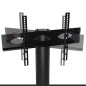vidaXL Mueble TV esquina 3 niveles para 32-70 pulgadas negro plateado