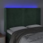 vidaXL Cabecero con LED de terciopelo verde oscuro 147x16x118/128 cm vidaXL Cabecero con LED de terciopelo verde oscuro 147x16x118/128 cm