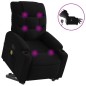 vidaXL Sillón de masaje eléctrico reclinable elevable tela negro vidaXL Sillón de masaje eléctrico reclinable elevable tela negro