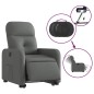 vidaXL Sillón eléctrico reclinable elevable de tela gris oscuro vidaXL Sillón eléctrico reclinable elevable de tela gris oscuro