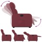 vidaXL Sillón eléctrico reclinable elevable de tela rojo tinto vidaXL Sillón eléctrico reclinable elevable de tela rojo tinto