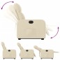 vidaXL Sillón eléctrico reclinable elevable de tela color crema vidaXL Sillón eléctrico reclinable elevable de tela color crema