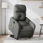 vidaXL Sillón de masaje eléctrico reclinable elevable tela gris oscuro vidaXL Sillón de masaje eléctrico reclinable elevable tela gris oscuro