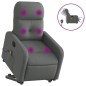 vidaXL Sillón de masaje eléctrico reclinable elevable tela gris oscuro vidaXL Sillón de masaje eléctrico reclinable elevable tela gris oscuro