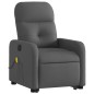 vidaXL Sillón de masaje eléctrico reclinable elevable tela gris oscuro vidaXL Sillón de masaje eléctrico reclinable elevable tela gris oscuro