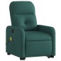 vidaXL Sillón masaje eléctrico reclinable elevable tela verde oscuro vidaXL Sillón masaje eléctrico reclinable elevable tela verde oscuro