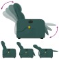 vidaXL Sillón masaje eléctrico reclinable elevable tela verde oscuro vidaXL Sillón masaje eléctrico reclinable elevable tela verde oscuro