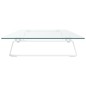 vidaXL Soporte de monitor vidrio templado y metal blanco 100x35x8 cm vidaXL Soporte de monitor vidrio templado y metal blanco 100x35x8 cm