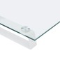 vidaXL Soporte de monitor vidrio templado y metal blanco 100x35x8 cm vidaXL Soporte de monitor vidrio templado y metal blanco 100x35x8 cm