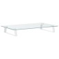 vidaXL Soporte de monitor vidrio templado y metal blanco 60x35x8 cm vidaXL Soporte de monitor vidrio templado y metal blanco 60x35x8 cm