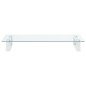 vidaXL Soporte de monitor vidrio templado y metal blanco 60x35x8 cm vidaXL Soporte de monitor vidrio templado y metal blanco 60x35x8 cm