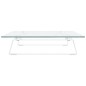 vidaXL Soporte de monitor vidrio templado y metal blanco 60x35x8 cm vidaXL Soporte de monitor vidrio templado y metal blanco 60x35x8 cm