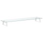 vidaXL Soporte de monitor vidrio templado y metal blanco 80x20x8 cm vidaXL Soporte de monitor vidrio templado y metal blanco 80x20x8 cm