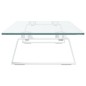 vidaXL Soporte de monitor vidrio templado y metal blanco 80x20x8 cm vidaXL Soporte de monitor vidrio templado y metal blanco 80x20x8 cm