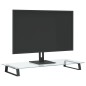 vidaXL Soporte de monitor vidrio templado y metal negro 80x35x8 cm vidaXL Soporte de monitor vidrio templado y metal negro 80x35x8 cm