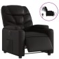 vidaXL Sillón reclinable eléctrico de cuero sintético negro vidaXL Sillón reclinable eléctrico de cuero sintético negro