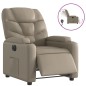 vidaXL Sillón reclinable eléctrico de cuero sintético color capuchino vidaXL Sillón reclinable eléctrico de cuero sintético color capuchino