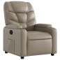 vidaXL Sillón reclinable eléctrico de cuero sintético color capuchino vidaXL Sillón reclinable eléctrico de cuero sintético color capuchino