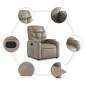 vidaXL Sillón reclinable eléctrico de cuero sintético color capuchino vidaXL Sillón reclinable eléctrico de cuero sintético color capuchino