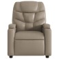 vidaXL Sillón reclinable eléctrico de cuero sintético color capuchino vidaXL Sillón reclinable eléctrico de cuero sintético color capuchino