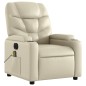 vidaXL Sillón de masaje reclinable eléctrico cuero sintético crema vidaXL Sillón de masaje reclinable eléctrico cuero sintético crema