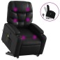 vidaXL Sillón reclinable de masaje de pie cuero artificial negro vidaXL Sillón reclinable de masaje de pie cuero artificial negro