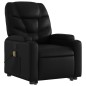 vidaXL Sillón reclinable de masaje de pie cuero artificial negro vidaXL Sillón reclinable de masaje de pie cuero artificial negro