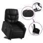 vidaXL Sillón reclinable de masaje de pie cuero artificial negro vidaXL Sillón reclinable de masaje de pie cuero artificial negro