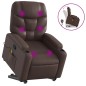 vidaXL Sillón reclinable de masaje de pie de cuero sintético marrón vidaXL Sillón reclinable de masaje de pie de cuero sintético marrón