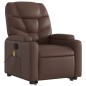 vidaXL Sillón reclinable de masaje de pie de cuero sintético marrón vidaXL Sillón reclinable de masaje de pie de cuero sintético marrón