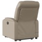 vidaXL Sillón reclinable masaje pie cuero artificial color capuchino vidaXL Sillón reclinable masaje pie cuero artificial color capuchino